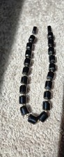 Vintage Black Bakelite Necklace 