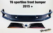 FOR VW T6 SPORTLINE FRONT BUMPER TRANSPORTER STYLE SPOILER LIP SPLITTER  2015+