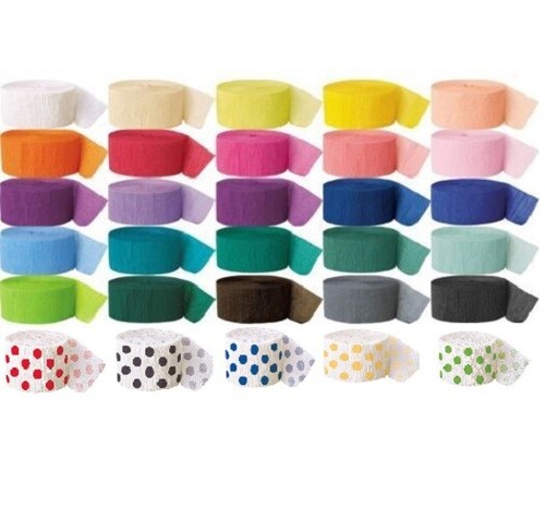 Crepe paper rolls - rolls, streamers
