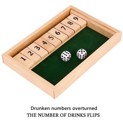 Player shut box game - player, wooden