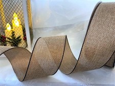 RUSTIC Hessian Jute/Burlap style wedding - Luxury Wire Edge Ribbon - 38mm & 63mm