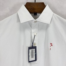 Peter Millar Crown Crafted Polo Shirt Mens Small White Friars Head Golf Club NY