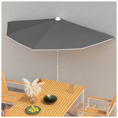 Garden parasol half-round