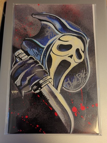 Scream ghost face embossed - ghost,