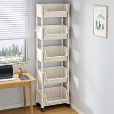 5 Tier Storage Trolley Cart On