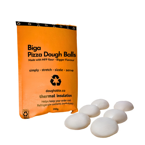 Biga pizza dough balls made - pizza,