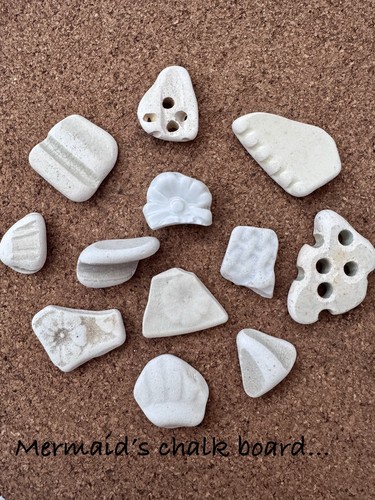Scottish sea pottery white - scottish,