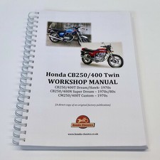 Honda CB250N CB400N Super Dream Factory Workshop Shop Manual Book, Repro. HWM072