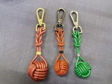 Real Leather Monkey Fist Knot