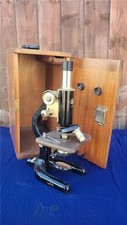 Vintage Prior Scientific Microscope fitted with 2 Lenses Boxed