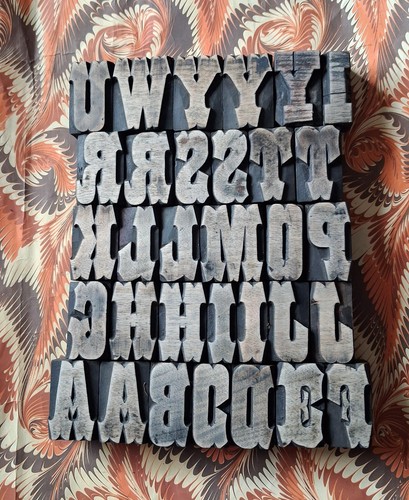 Vintage wooden letterpress - wooden,