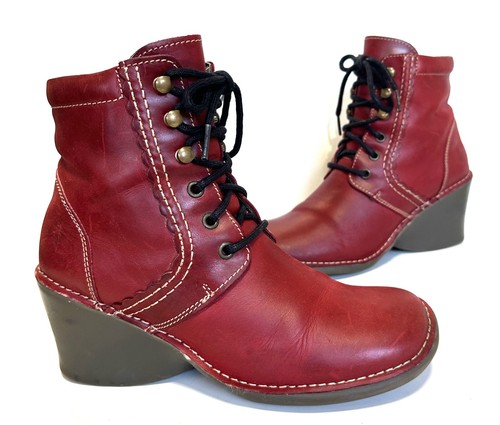 Ladies fly london red leather - ladies,