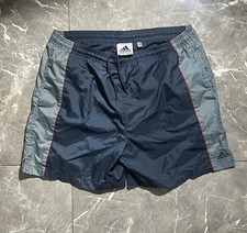 Vintage 1999 Adidas Navy/Blue Nylon Shorts Size Large Men's Rare