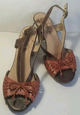 PIKOLINOS SIZE 7.5 BROWN RUSSET SLINGBACKS.  G0611302527A