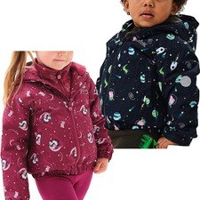 Regatta Kids Childrens Peppa Pig Muddy Puddles Padded Waterproof Jacket Coat