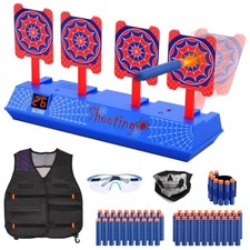 Electric Digital Shooting Target set & darts  For foam dart guns