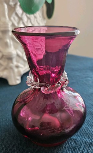 Vintage handblown cranberry - vintage,