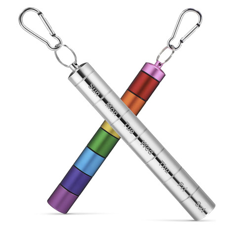 2pcs aluminum alloy pills - 2pcs, box