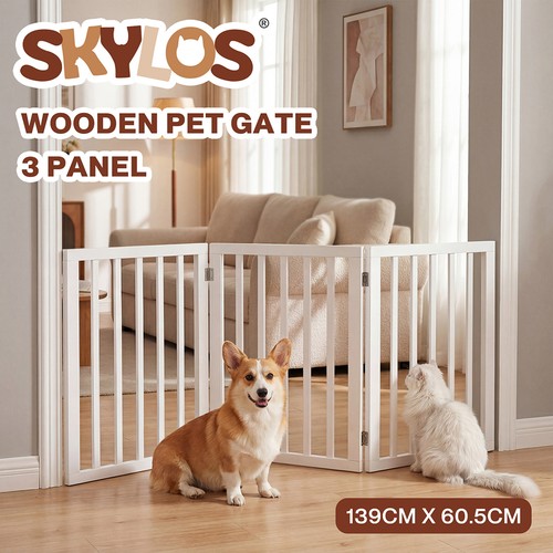 Skylos pet gate - wooden, dog