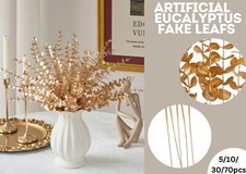Artificial Eucalyptus Fake Leafs Multicolor Plant Silk Flowers Stem Home Decor