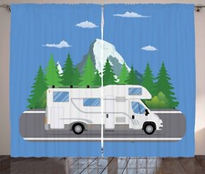RV Curtains Retro Trailer on