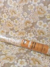 X2 1970s Vintage JOHNSON'S STUDIO 60s wallpaper Retro Mcm NEUTRALS Flower Power