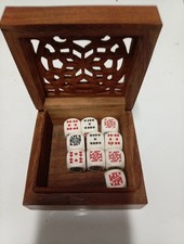 Vintage Poker Dice 7 in Wooden