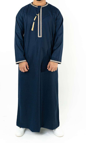 Emir navy blue embroidered - emir,