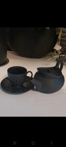 Wedgewood black basalt - tea, set