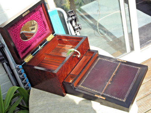 Amboyna burl jewellery - jewellery, box