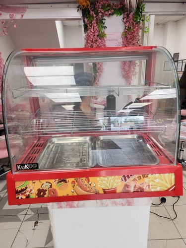 Hot food warmer display - food,