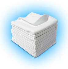 Muslin Square 100% Cotton White Baby Nappies Pack Cloth Reusable Bib Wipe