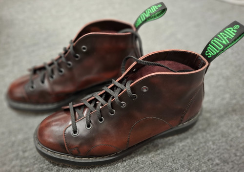 Solovair oxblood rub off eye - oxblood,