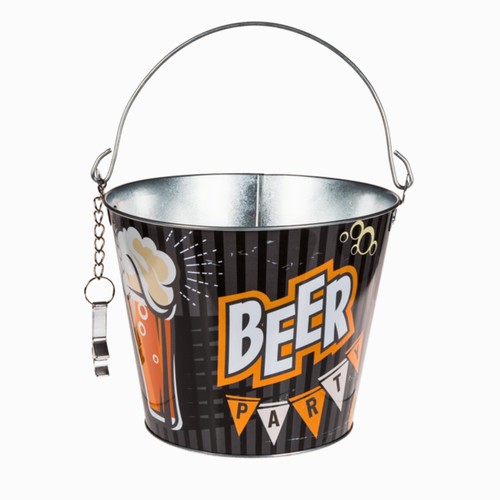 Black ice beer - black, bucket