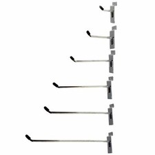Slatwall Hooks Single Arm Retail Shop Display Fitting 2" 4" 6" 8" 10" 12" (J8)