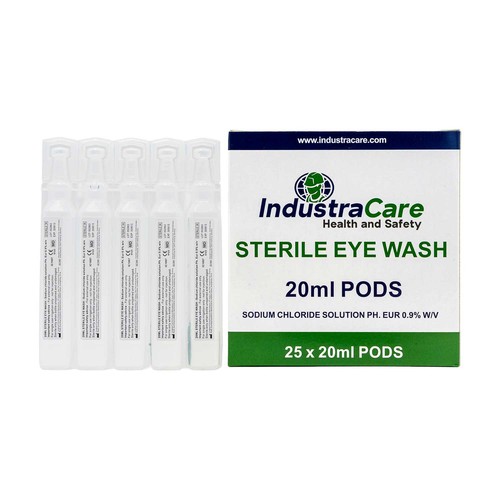 Sterile saline 20ml pods - sterile, pods,