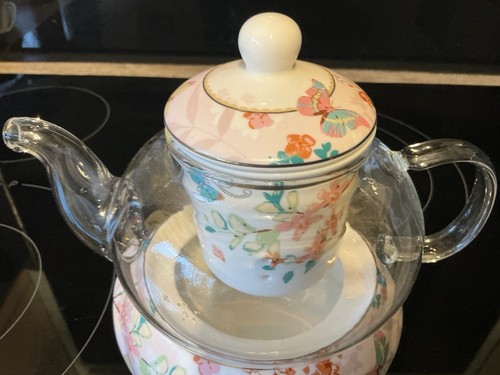 Glass teapot and infuser - glass,