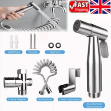 Handheld Toilet Bidet Sprayer Set Hose Bathroom Spray Gun  Stainless Steel UK’