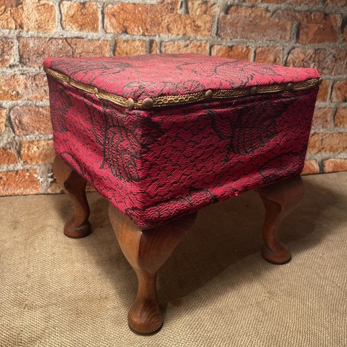 Victorian square footstool - victorian,