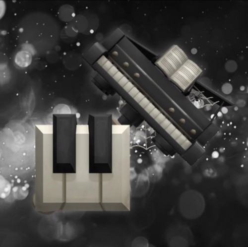 Antique piano set flee the - antique,