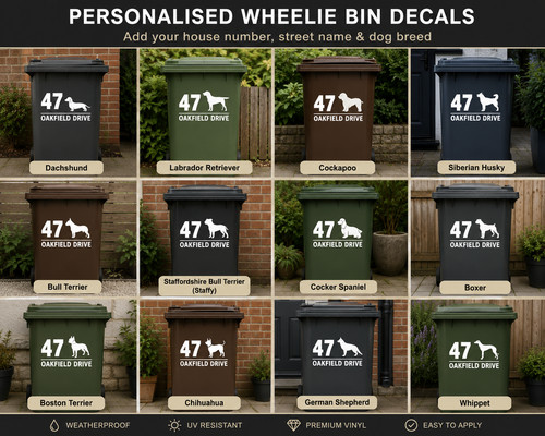 Personalised wheelie bin - personalised,
