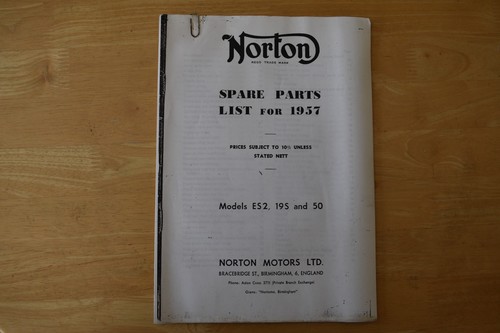 Norton spare parts list for - norton,