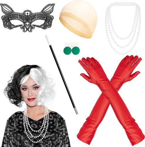 Cruella vil style wig set - vil,