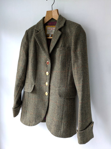 Joules 100 wool tweed green - 100%,