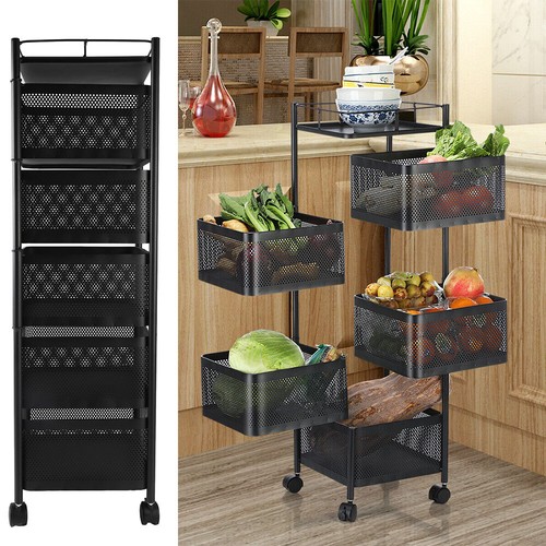 Kitchen rotating trolley shelf - rotating,