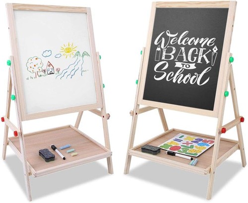 Kids wooden easel drawing art - wooden,