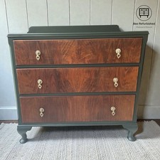 Solid Mahogany Green Chest Of