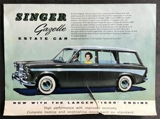 SINGER GAZELLE ESTATE Car Sales Specification Leaflet 1961 #813/H