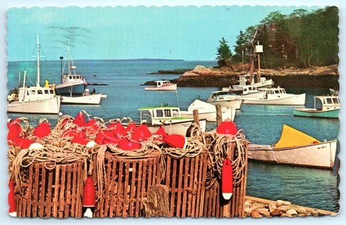 Postcard fishing and lobster - postcard,
