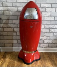 ?Retro Wesco Spaceboy XL Waste Bin Pedal Bin Red/Chrome Steel Sheet 35 Litres?